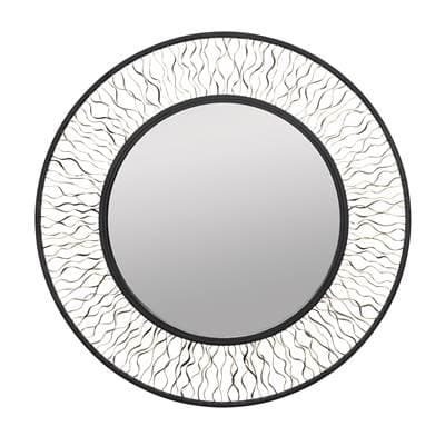 Varaluz Estela 30-in Round Wall Mirror - Matte Black/french Gold - Matte Black French Gold by Varaluz
