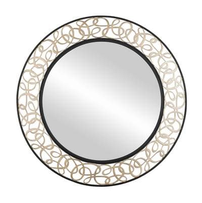 Varaluz Scribble 33-in Wall Mirror - Matte Black/artifact - Matte Black Artifact by Varaluz