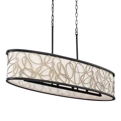 Scribble 6-Lt Linear Pendant - Matte Black/Artifact by Varaluz