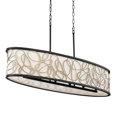 Varaluz Scribble 6-Lt Linear Pendant - Matte Black/artifact - Matte Black Artifact by Varaluz