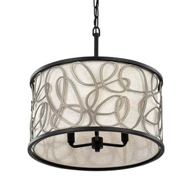 Varaluz Scribble 3-Lt Convertible Pendant/semi-flush - Matte Black/artifact - Matte Black Artifact by Varaluz