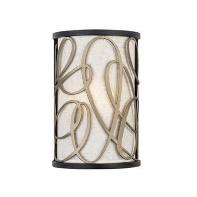 Scribble 1-Lt Sconce - Matte Black/Artifact by Varaluz