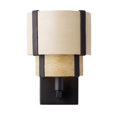 Varaluz Blonde Moment 1-Lt Sconce - Matte Black/honey/medium Oak - Matte Black Honey Medium Oak