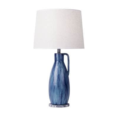 Varaluz Avesta 1-Lt Ceramic Table Lamp - Apothecary Gray/blue Lustro - Apothecary Gray Blue Lustro