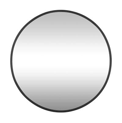 Varaluz Cottage 30-in Round Mirror - Black by Varaluz