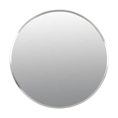 Varaluz Cottage 30-in Round Mirror - Brushed Nickel by Varaluz