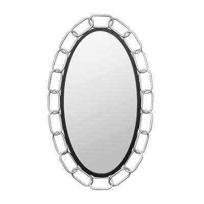 Varaluz Chains of Love 24x40 Oval Wall Mirror - Matte Black/textured Silver - Matte Black... by Varaluz