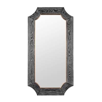 Varaluz Farra 28x54 Wall Mirror - Cerused Black/weathered Brass - Cerused Black Weathered Brass
