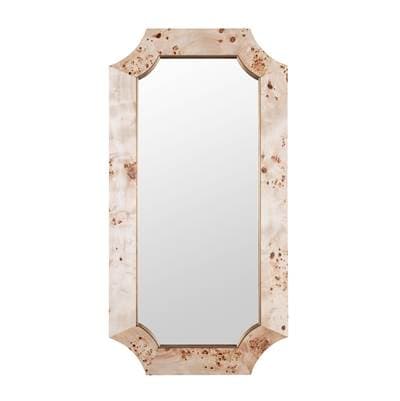 Varaluz Farra 28x54 Wall Mirror - Poplar Burl/weathered Brass - Poplar Burl Weathered Brass by Varaluz