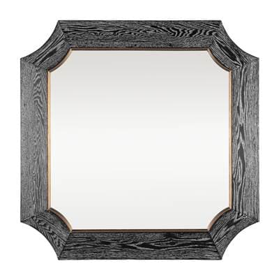 Varaluz Farra 36x36 Wall Mirror - Cerused Black/weathered Brass - Cerused Black Weathered Brass by Varaluz