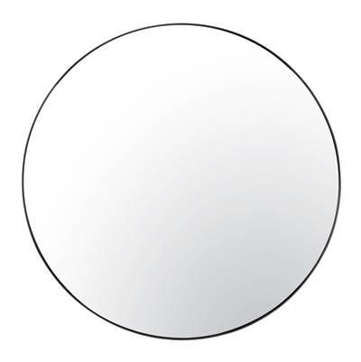Tablet 50-in Round Wall Mirror - Black