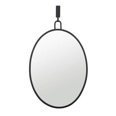 Stopwatch 22x30 Oval Powder Room Mirror - Black by Varaluz