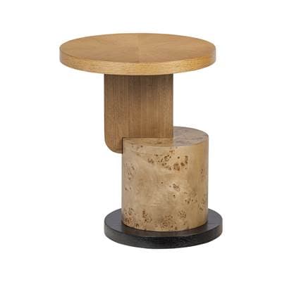 Varaluz Eros Side Table - Black Oak/mappa Burl/ Poplar/cherry - Black Oak Mappa Burl Poplar Cherry by Varaluz