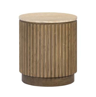 Varaluz Donovan Side Table - Harvest Oak/mushroom Oak - Harvest Oak Mushroom Oak by Varaluz