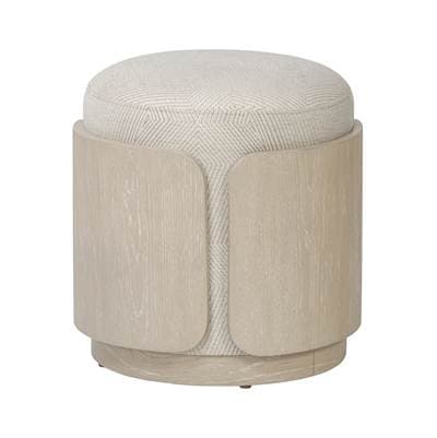 Varaluz Hutton Ottoman - Ashe Blonde Oak/ecru - Ashe Blonde Oak Ecru by Varaluz