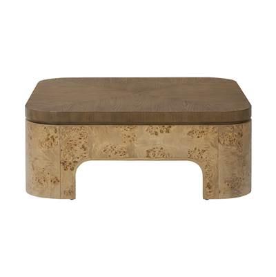 McKinney Coffee Table - Mushroom Oak/Mappa Burl by Varaluz