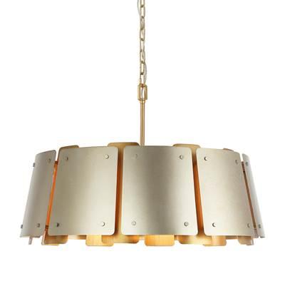 Peep Show 5-Lt Pendant - Sunwashed Silver/Brushed Sienna