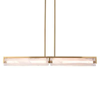 Mingle 2-Lt Medium Linear - Satin Brass