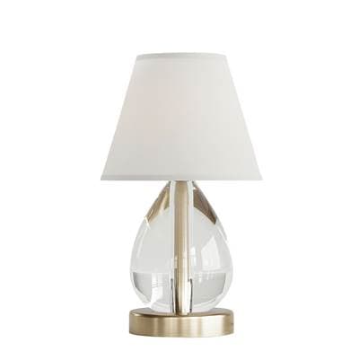 Varaluz Mona and Lisa 1-Lt Oblong Crystal Table Lamp - Antique Bronze by Varaluz