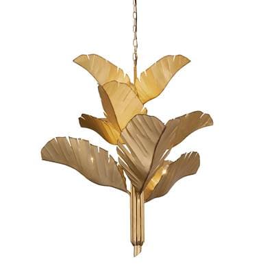 Varaluz Banana Leaf 9-Lt Chandelier - Gold by Varaluz