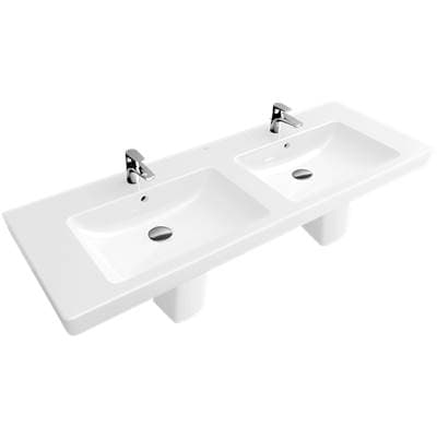 Villeroy and Boch Subway Vanity Double Washbasin 51 1/8'' X 18 1/2'' (1300 X 470 Mm) - White Alpin