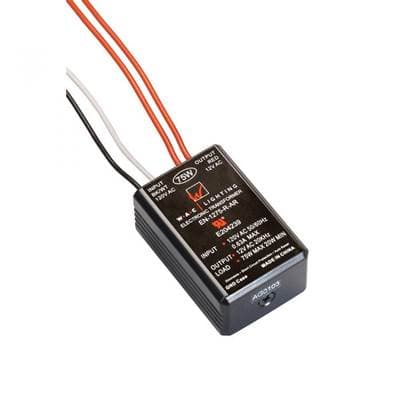 WAC Lighting Electronic Transformer 120V Input 12V Output - Black