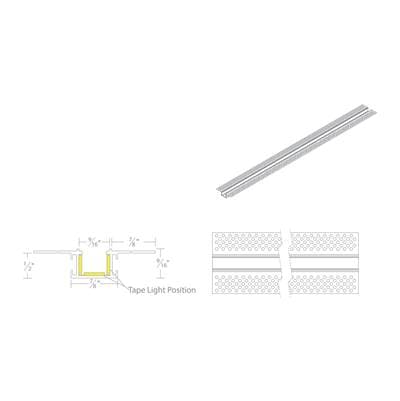 WAC Lighting Invisiled 8ft Recessed Mounted Mud-in Channel - White