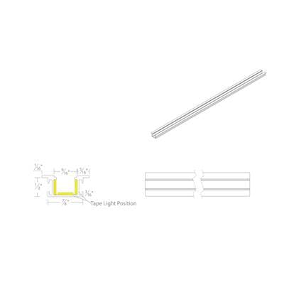 WAC Lighting Invisiled 8ft Recessed Mounted Trim Channel - Aluminum