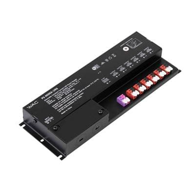 WAC Lighting 6 Chs 600mA, 2-21 VDC, 75.6W Remote Power Supply - Black by WAC Lighting