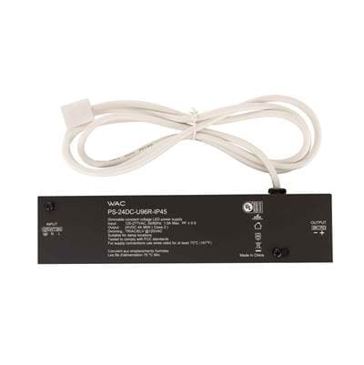 WAC Lighting Invisiled Outdoor IP45 Remote Power Supply 96W, 120-277VAC/24VDC - Black by WAC Lighting