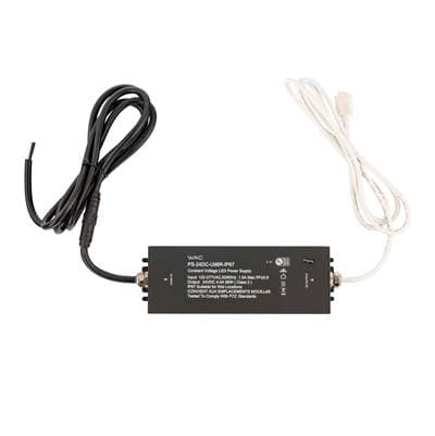 WAC Lighting Invisiled Outdoor IP67 Remote Power Supply 96W, 120-277VAC/24VDC - Black