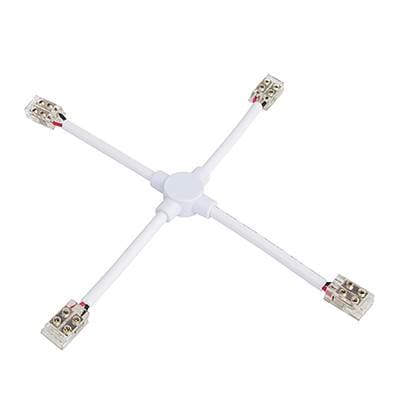 WAC Lighting 24VDC Basics Flex X Connector - Black by WAC Lighting