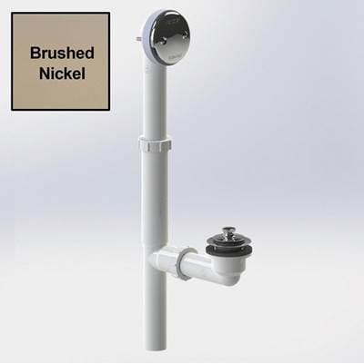 Watco Manufacturing Lift and Turn Bath Waste Tubular Plastic Pvc - Brushed Nickel by Watco Manufacturing