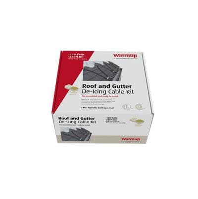 Warmup 100ft Roof & Gutter Constant Wattage Kit with Plug. 120V, 5W/lin.ft. - 500 Watts. Includes...