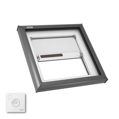Velux Fixed Curb Mount Skylight with Laminated Lowe3 Glass, Solar Room Darkening Shade - 2222...