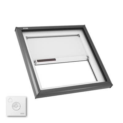 Velux Fixed Curb Mount Skylight with Laminated Lowe3 Glass, Solar Room Darkening Shade - 3030...