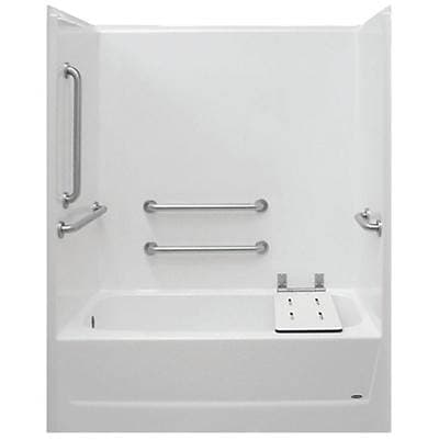 Warm Rain Shower and Tub/shower - Left Hand Plumbing - Almond