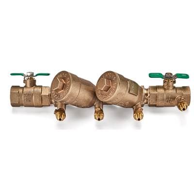 Zurnindustries Double Check Valve Assy, Lead-free, FNPT X Fnpt, Fast Test Cocks