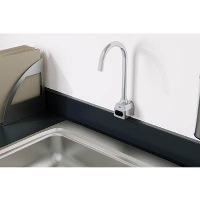 Zurnindustries 0.5 Gpm Aquasense Wall Mount 5-3/8 In. Gooseneck Sensor Faucet W/gear-driven...