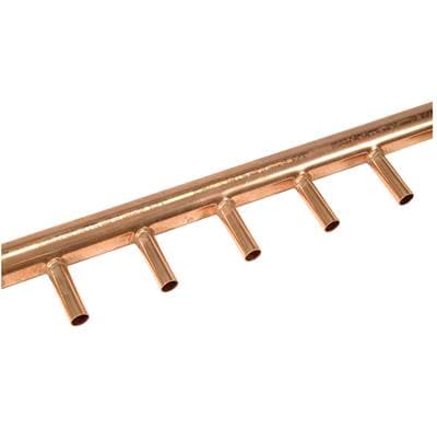 Zurnindustries Copper Manifold Header - 1'' Header with 12 - 1/2'' Outlets