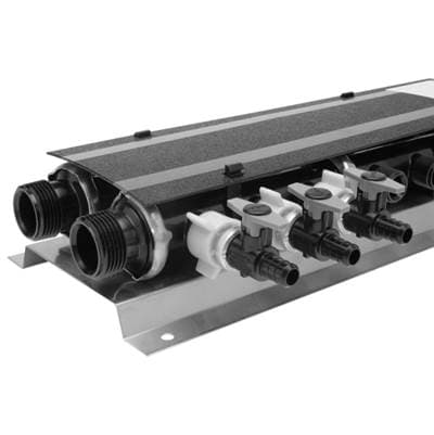 Zurnindustries (3) 1'' Male Inlet/outlets, (12) 1/2'' Male Hot Outlets and (18) 1/2'' Male Cold... by Zurn Industries