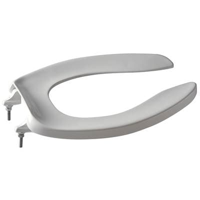 Zurnindustries (k) White Open Front Toilet Seat Less Cover, Elongated