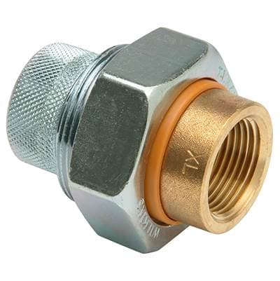Zurnindustries Dielectric Union, 2 1/2'' Flanged X 2 1/2'' Female CU SWT