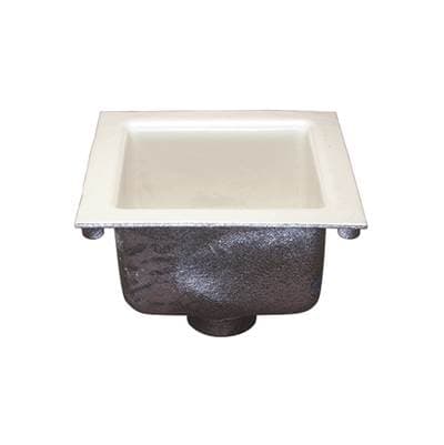 Zurnindustries 12''Sq X 6'' CI A.r.e. Floor Sink L/ Grate W/ Alum Dome-anchor Flange