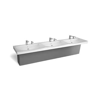 Zurnindustries EZ Quote -surf (r33) Double Basin Paired WITH Sensor Faucets AND Matching SOAP D by Zurn Industries