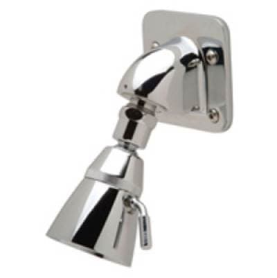 Zurnindustries Shower Head, Institutional, Brass, Large W/volume Control, C by Zurn Industries