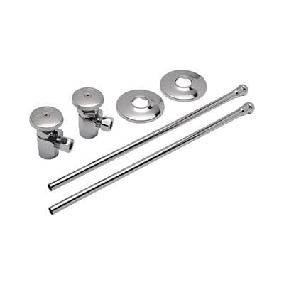 Zurnindustries LEAD FREE 1/2'' IPS X 3/8'' OD HVY Angle LAV KIT W/4'' Nipples