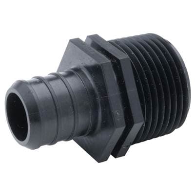 Zurnindustries Polymer Male Pipe Thread Adapter - 1/2'' Barb X 3/4'' MPT