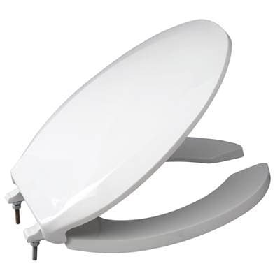 Zurnindustries (k) White Open Front Toilet Seat W/cover, Elongated