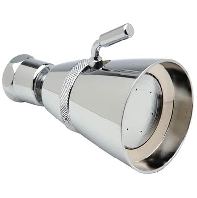 Zurnindustries (P) LRG CP Brass SHWR HEAD W/vol Cntrl, 2.5 GPM (7000-95) - Chrome Plated